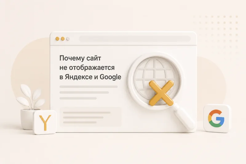 Почему сайт не отображается в Яндексе и Google и как сделать так, чтобы его нашли