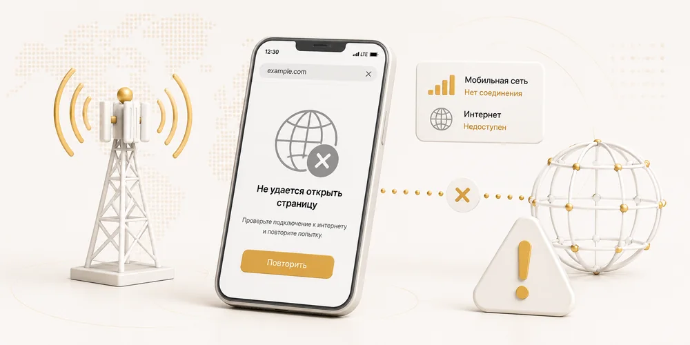 Сайт не отображается на мобильном интернете